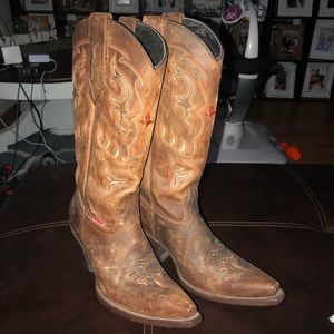 Rio grande woman’s cowgirl pointy boots size 24.5
